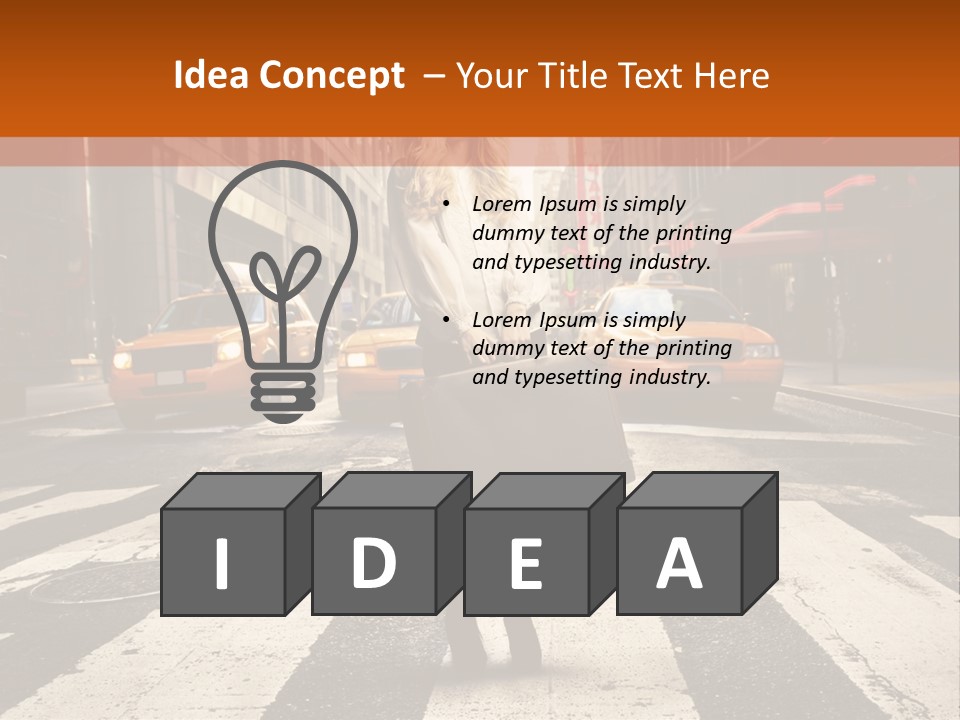 Business Way Crosswalks PowerPoint Template