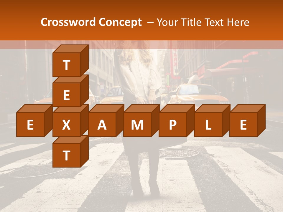 Business Way Crosswalks PowerPoint Template