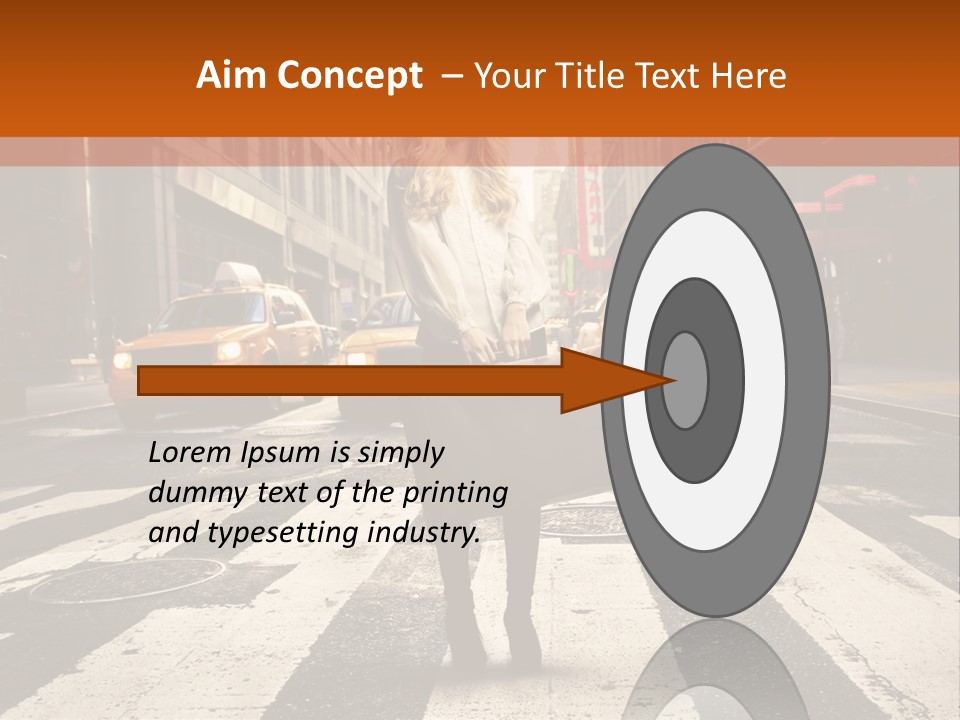 Business Way Crosswalks PowerPoint Template