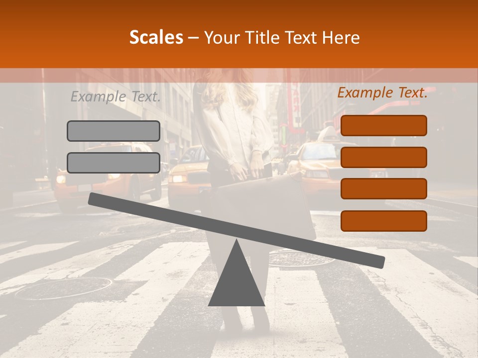 Business Way Crosswalks PowerPoint Template