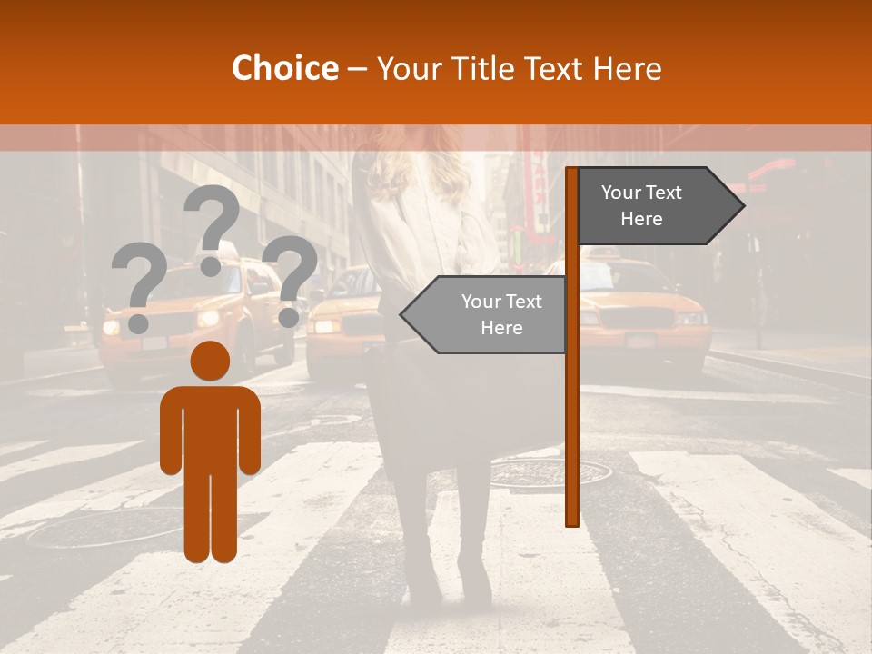 Business Way Crosswalks PowerPoint Template