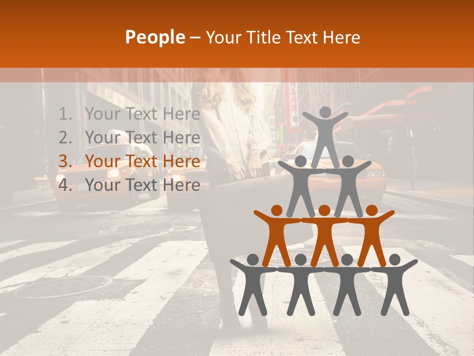 Business Way Crosswalks PowerPoint Template