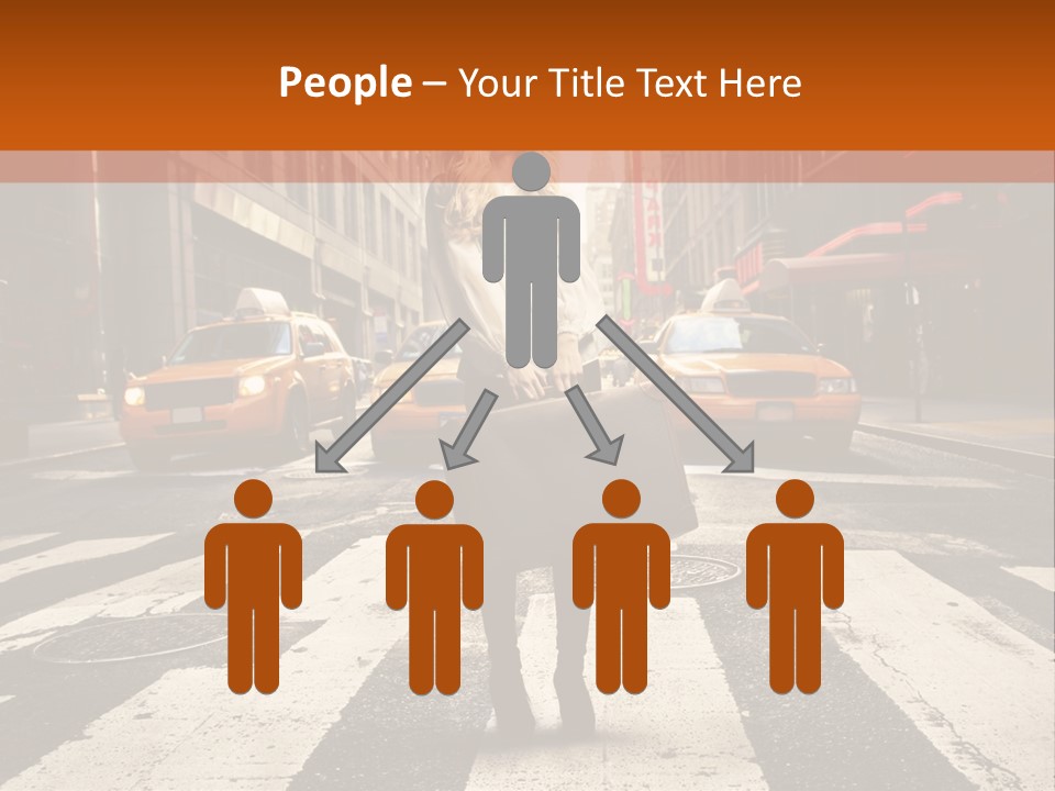 Business Way Crosswalks PowerPoint Template