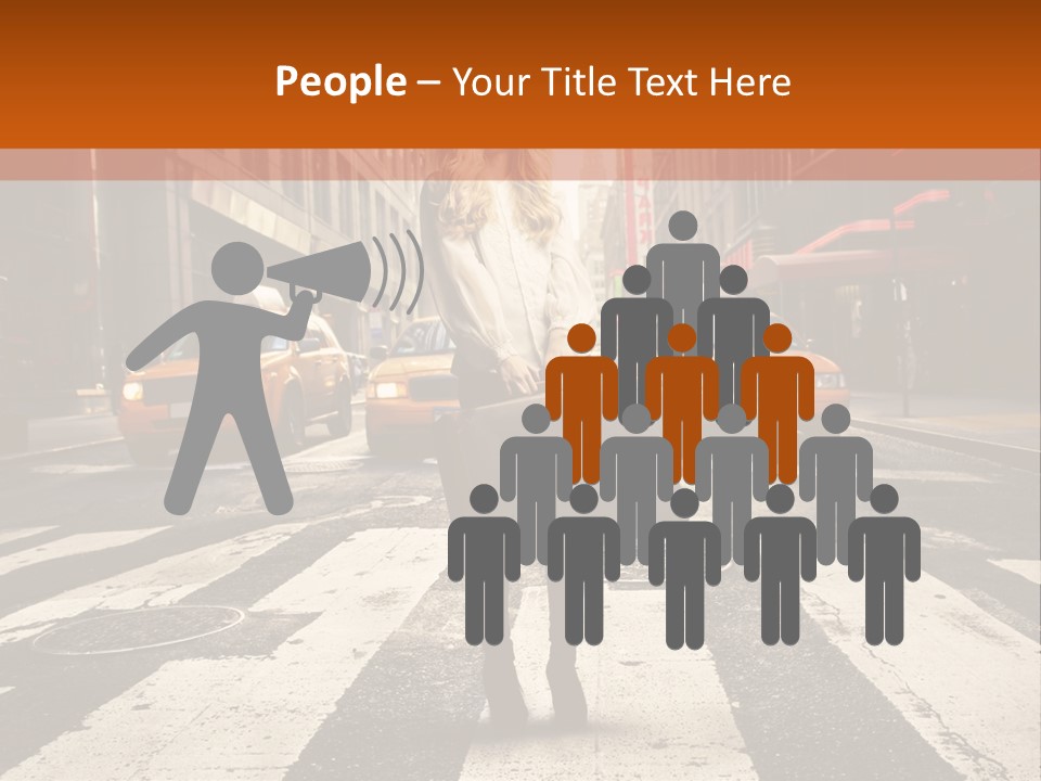 Business Way Crosswalks PowerPoint Template