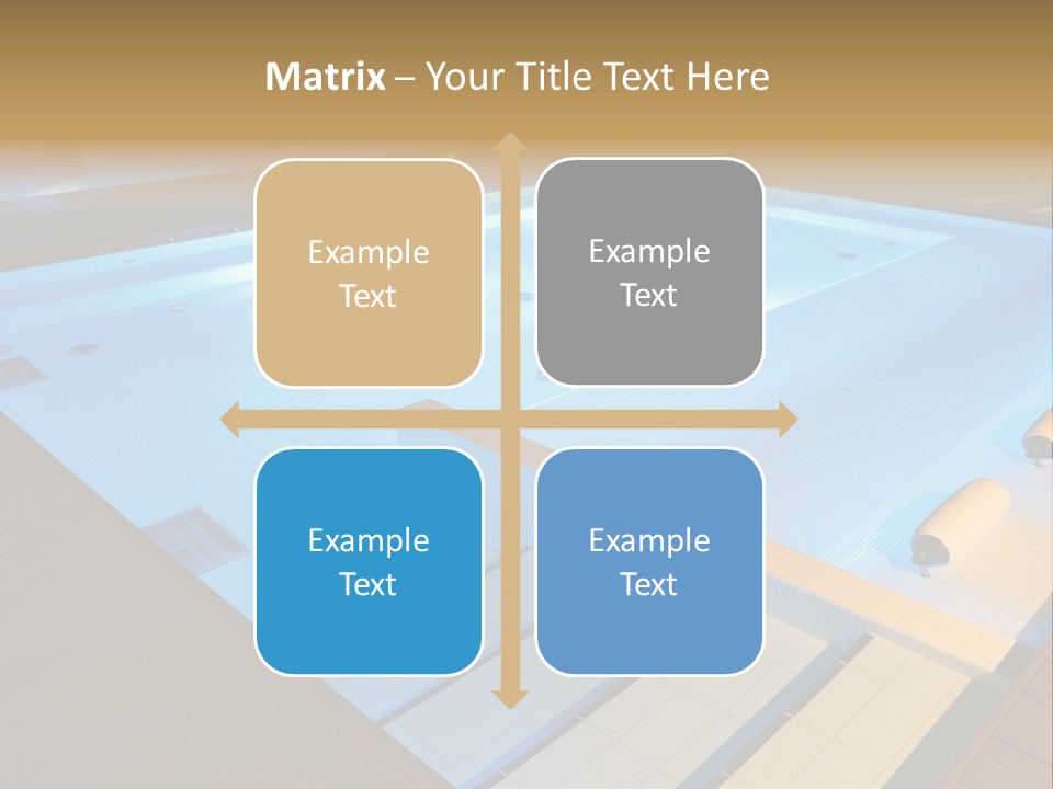 Illuminated Pool Poolside PowerPoint Template