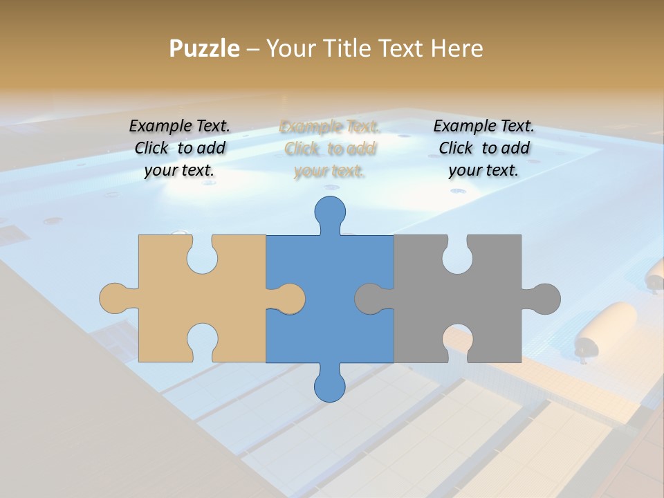 Illuminated Pool Poolside PowerPoint Template