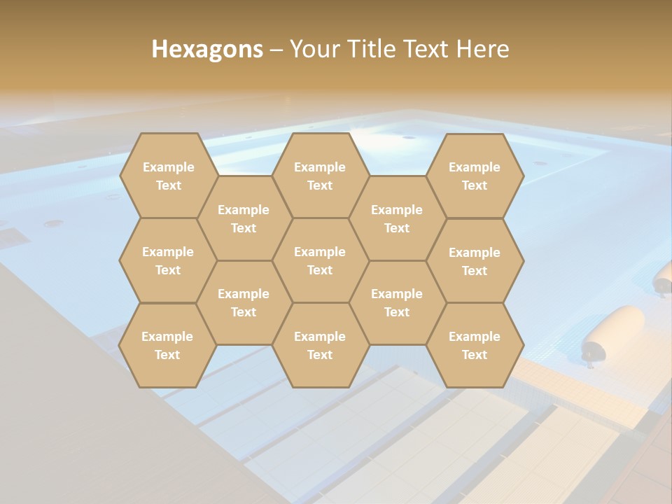 Illuminated Pool Poolside PowerPoint Template