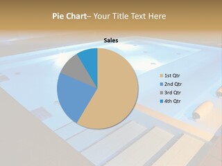 Illuminated Pool Poolside PowerPoint Template