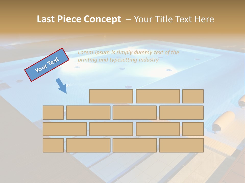 Illuminated Pool Poolside PowerPoint Template