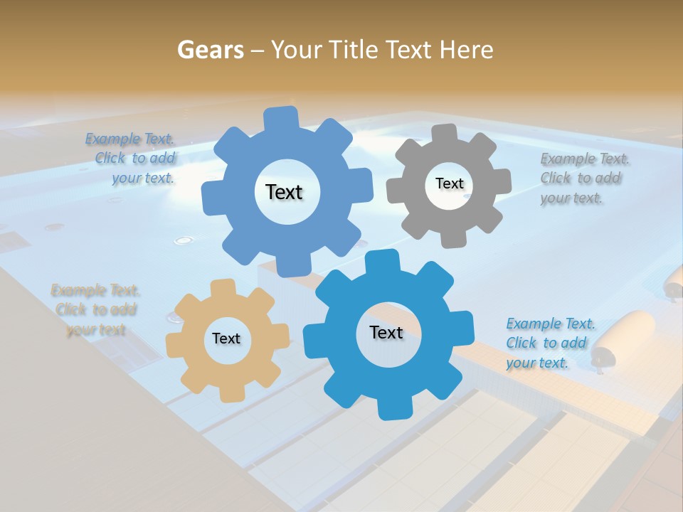 Illuminated Pool Poolside PowerPoint Template