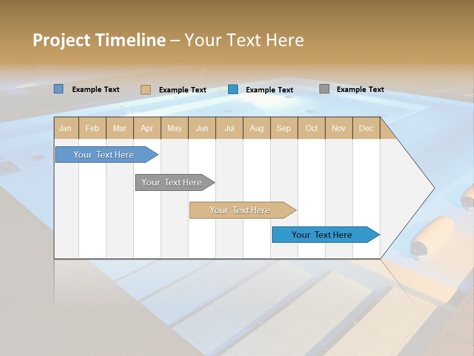 Illuminated Pool Poolside PowerPoint Template
