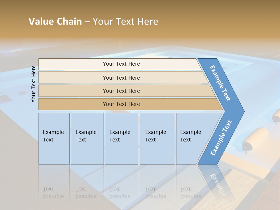Illuminated Pool Poolside PowerPoint Template