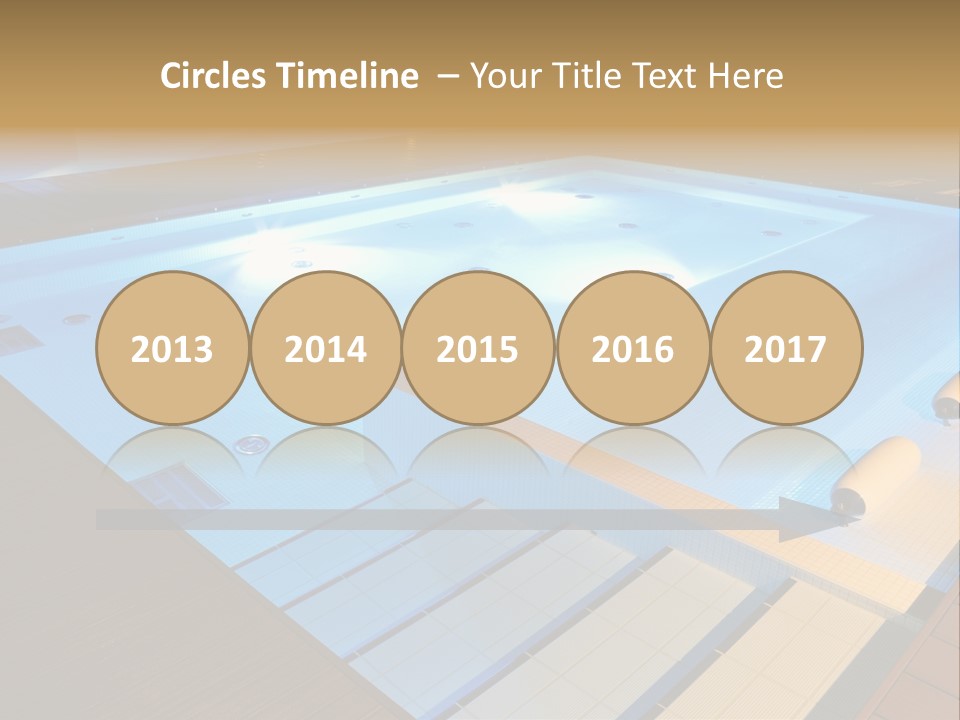 Illuminated Pool Poolside PowerPoint Template