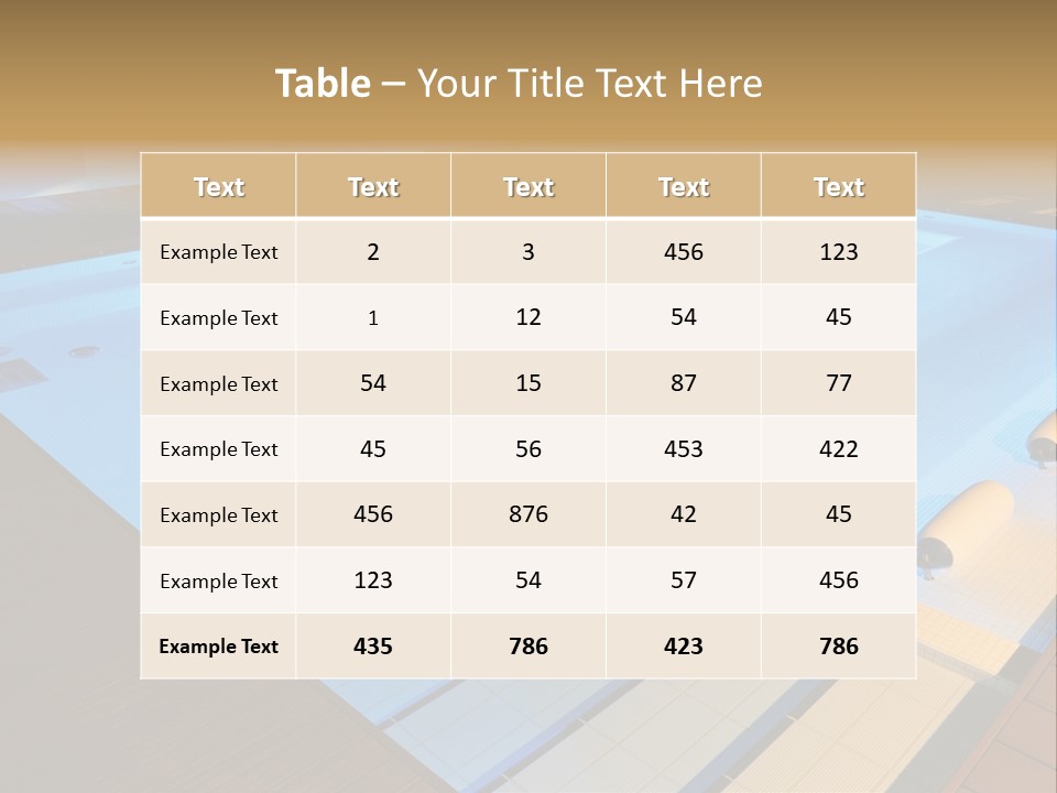 Illuminated Pool Poolside PowerPoint Template