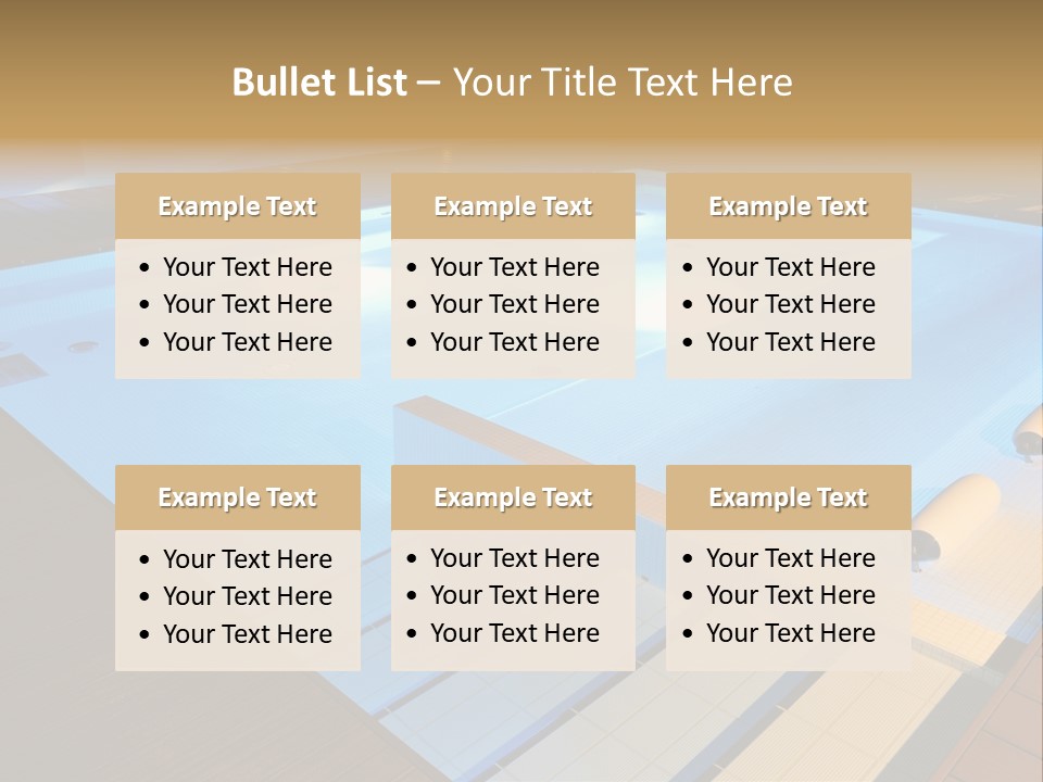 Illuminated Pool Poolside PowerPoint Template