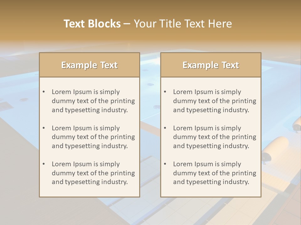 Illuminated Pool Poolside PowerPoint Template