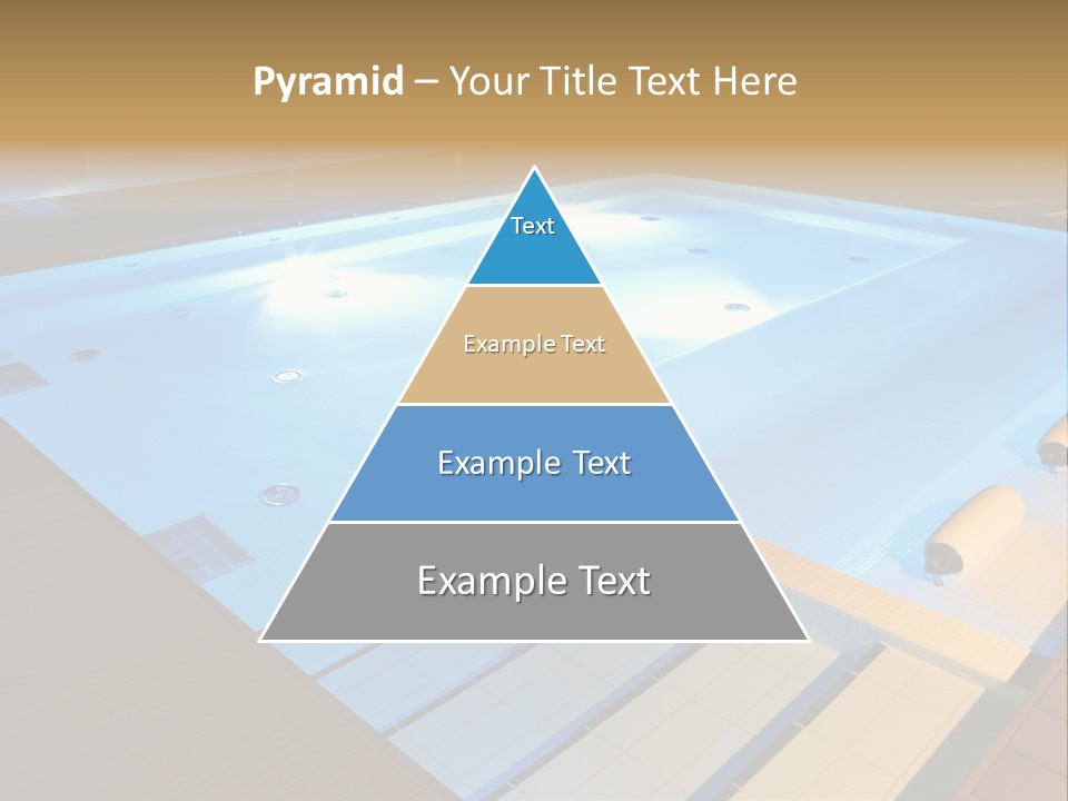 Illuminated Pool Poolside PowerPoint Template