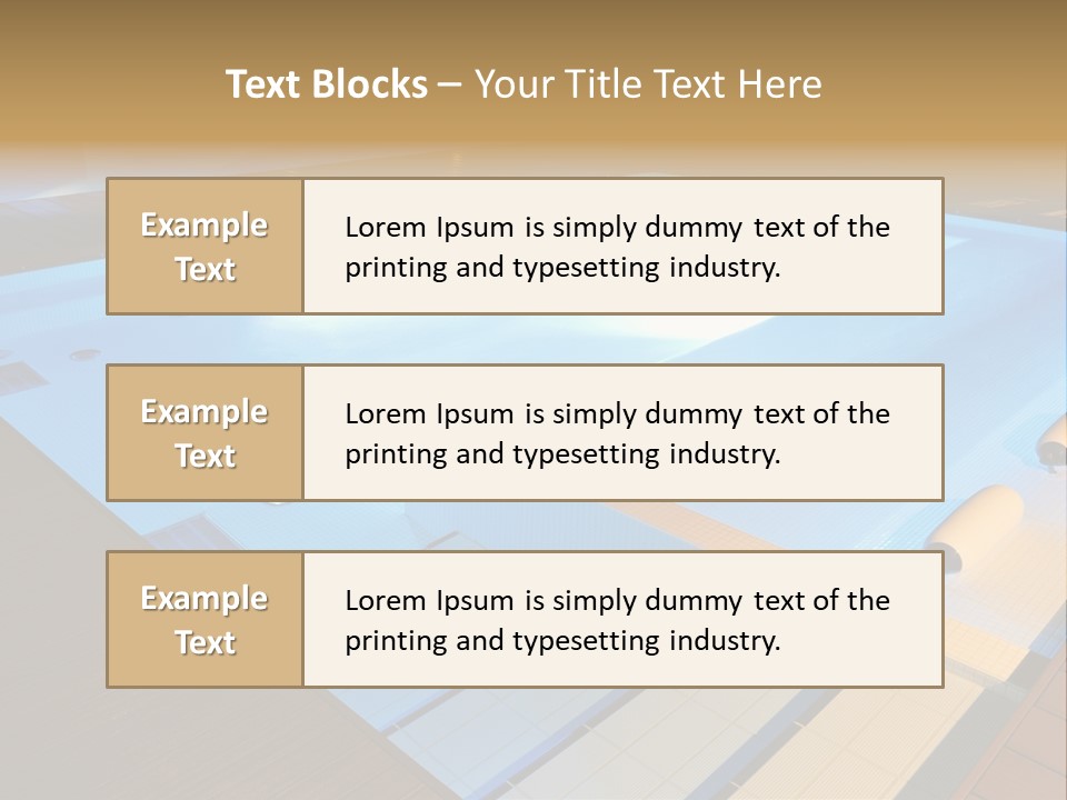 Illuminated Pool Poolside PowerPoint Template