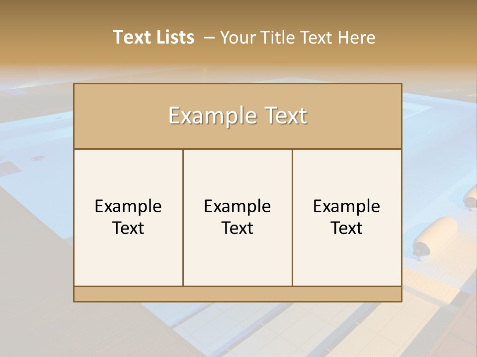 Illuminated Pool Poolside PowerPoint Template