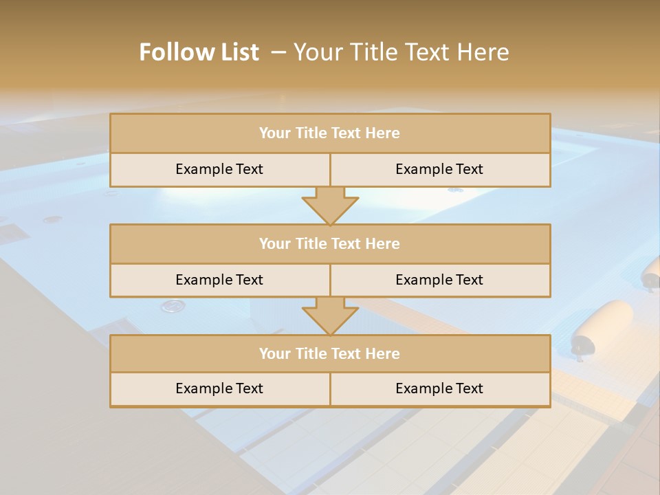 Illuminated Pool Poolside PowerPoint Template