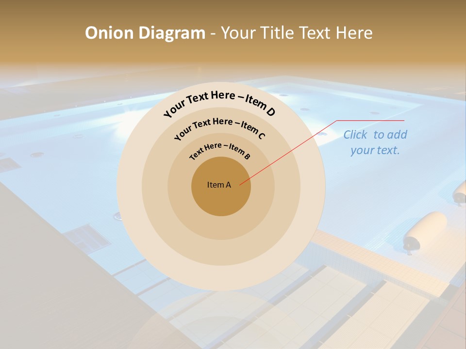 Illuminated Pool Poolside PowerPoint Template