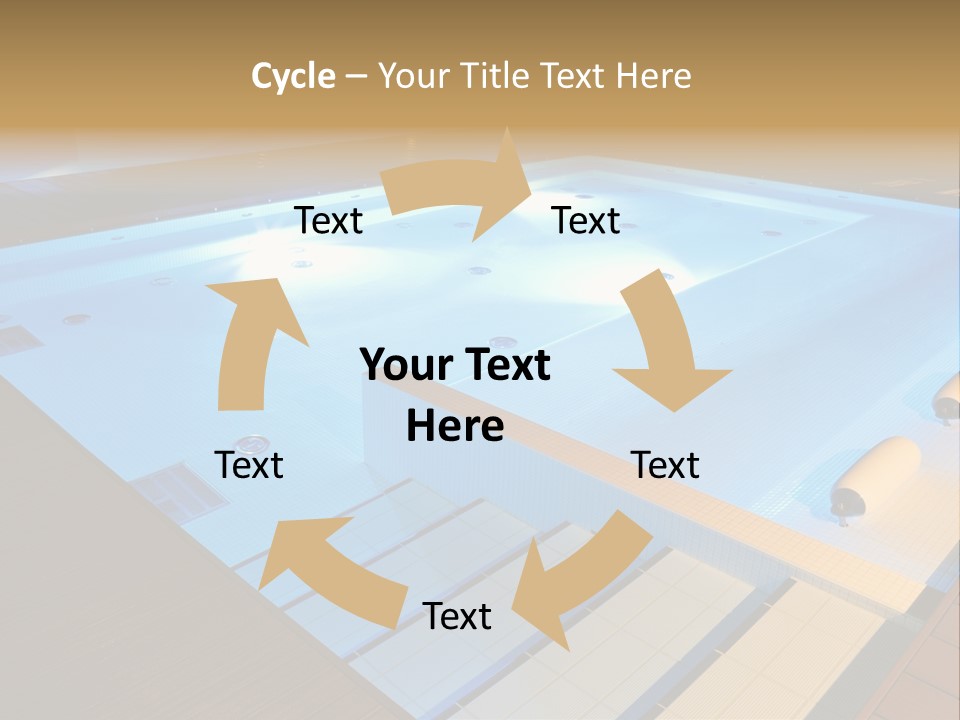 Illuminated Pool Poolside PowerPoint Template