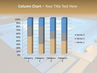 Illuminated Pool Poolside PowerPoint Template