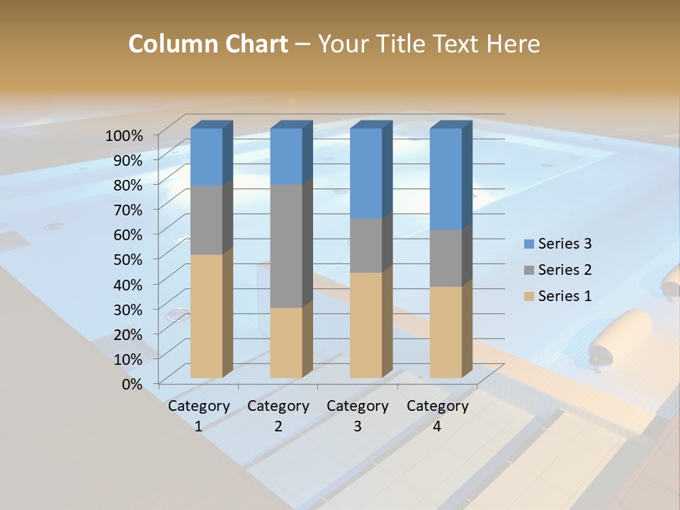 Illuminated Pool Poolside PowerPoint Template
