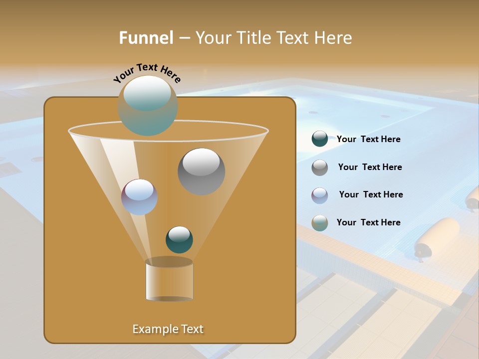 Illuminated Pool Poolside PowerPoint Template