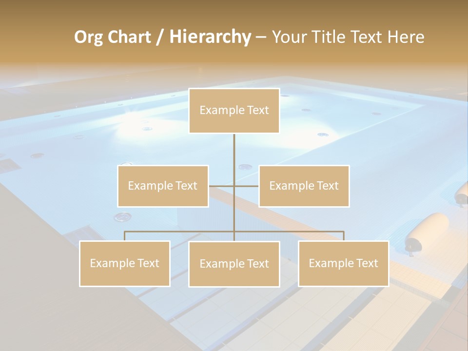 Illuminated Pool Poolside PowerPoint Template