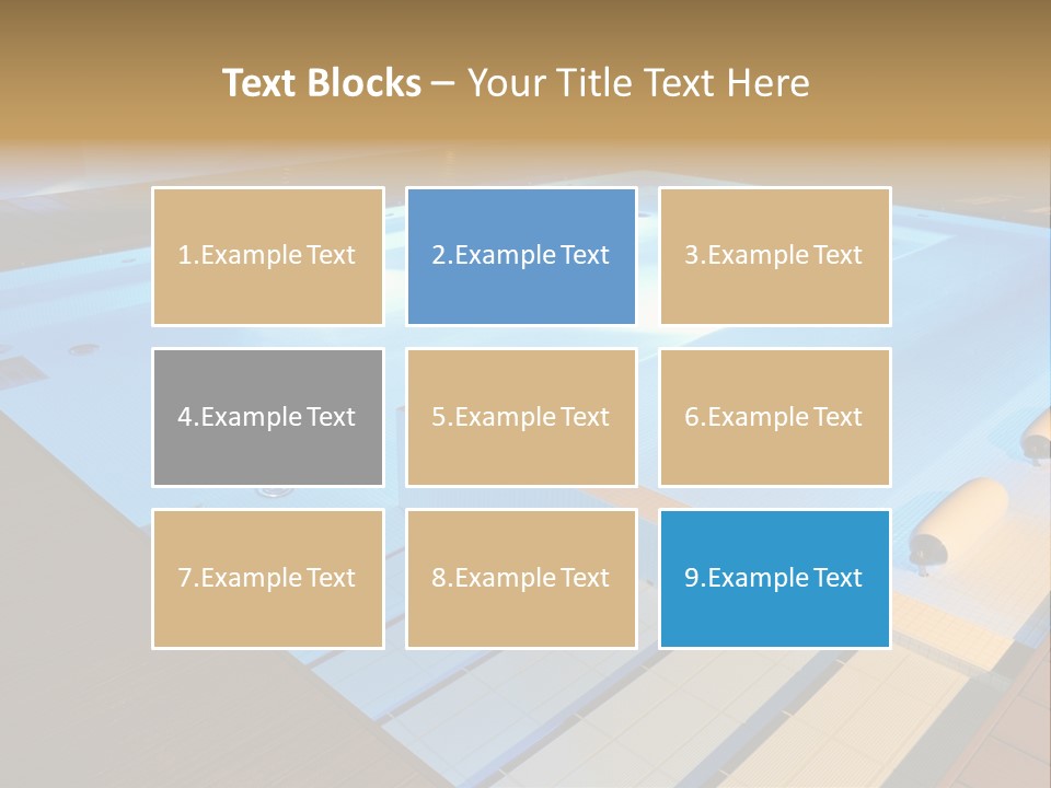 Illuminated Pool Poolside PowerPoint Template