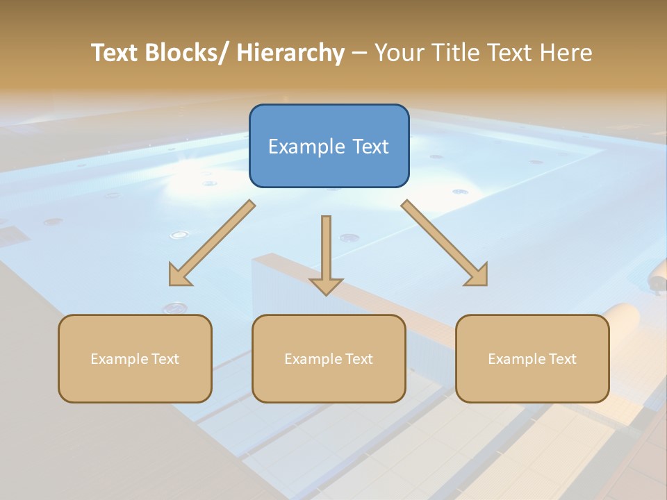 Illuminated Pool Poolside PowerPoint Template