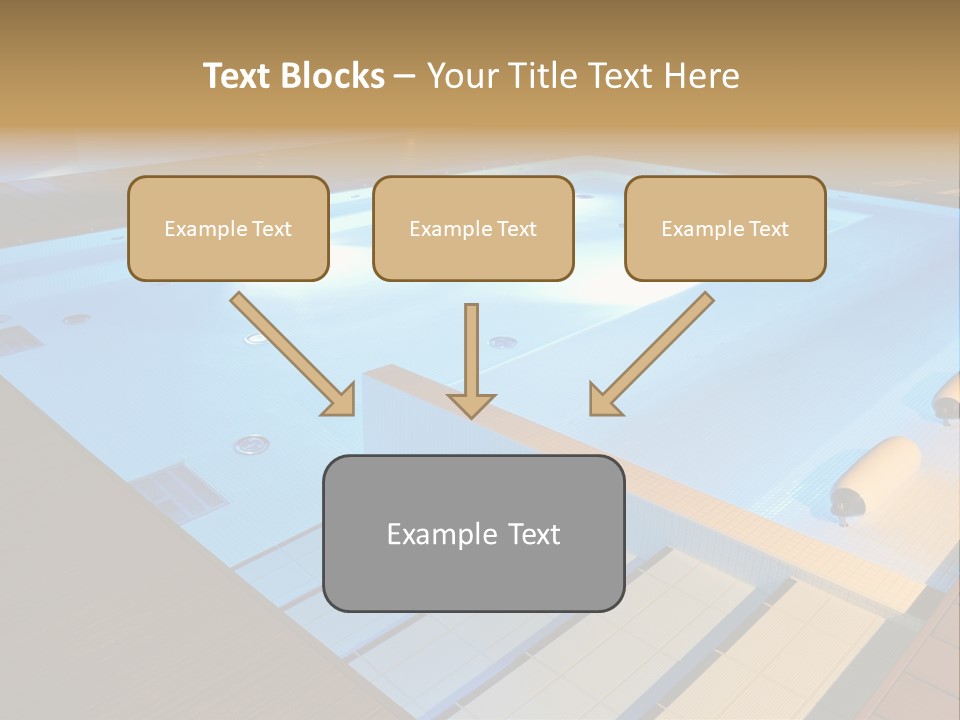 Illuminated Pool Poolside PowerPoint Template