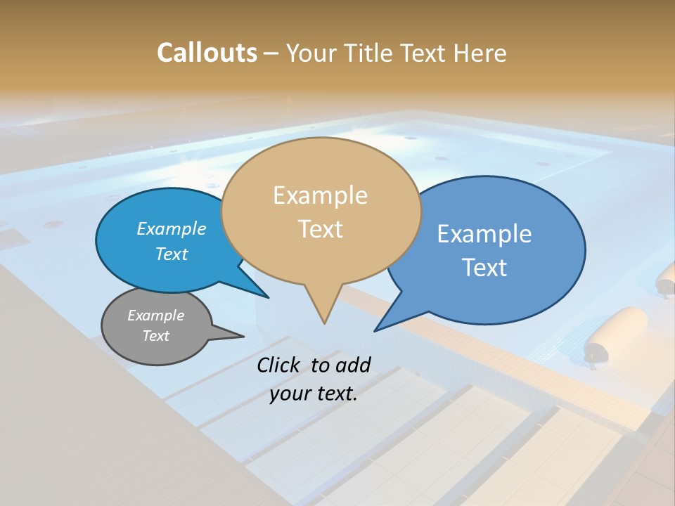 Illuminated Pool Poolside PowerPoint Template