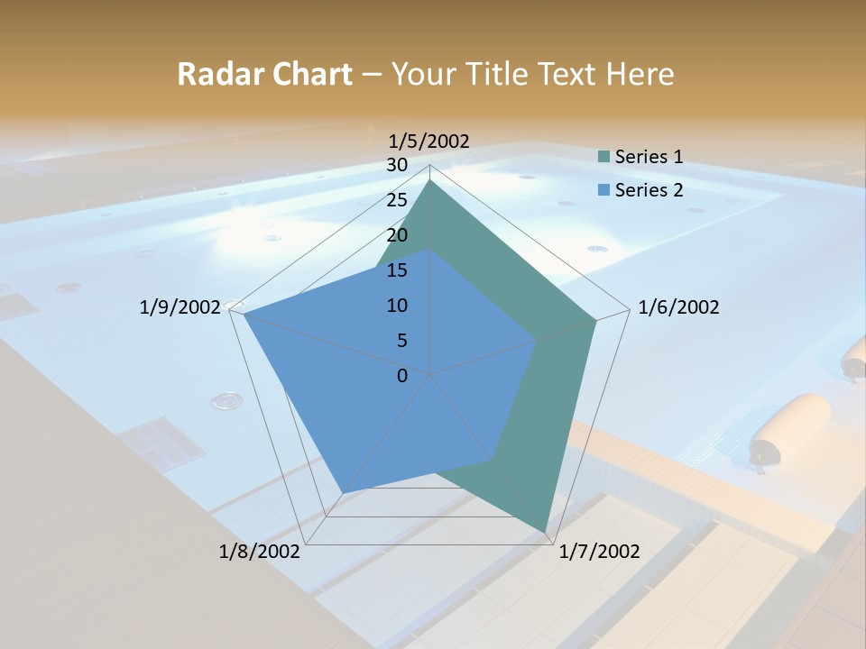 Illuminated Pool Poolside PowerPoint Template