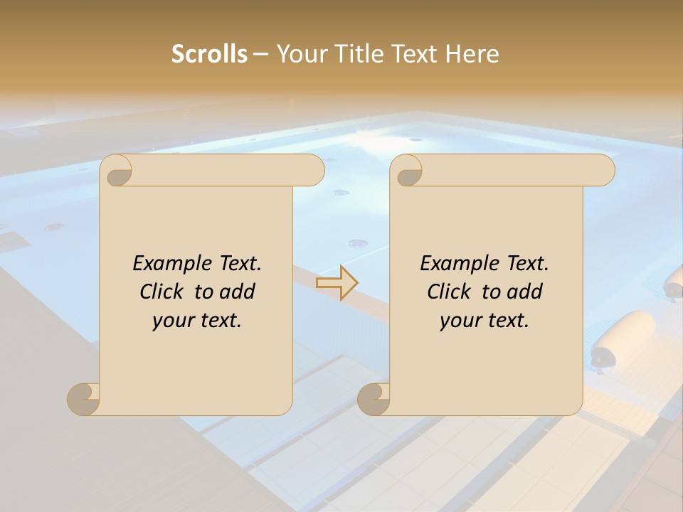 Illuminated Pool Poolside PowerPoint Template