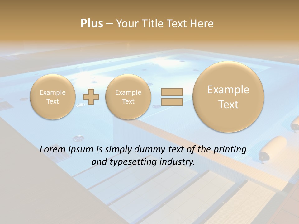 Illuminated Pool Poolside PowerPoint Template