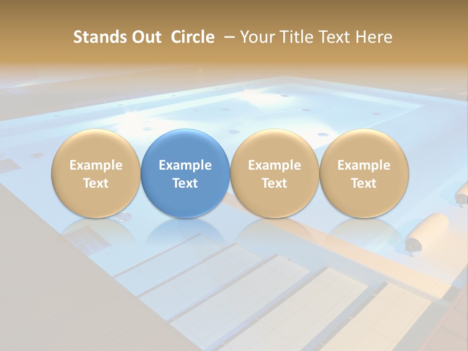 Illuminated Pool Poolside PowerPoint Template