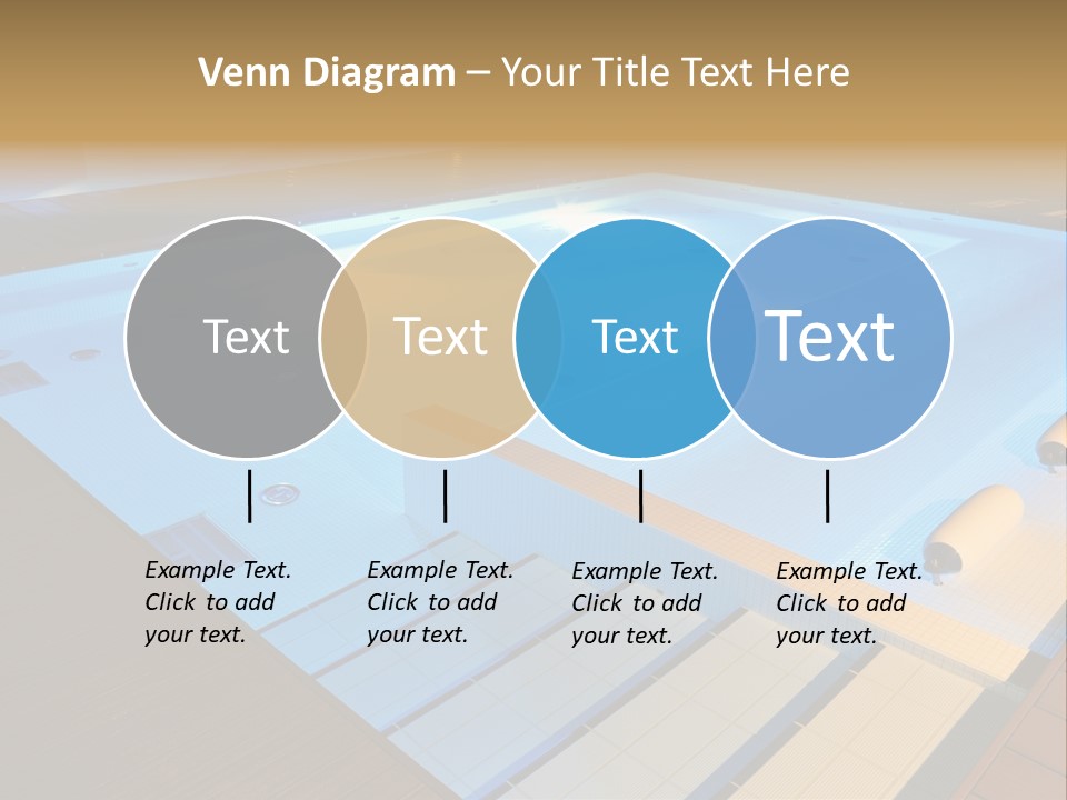 Illuminated Pool Poolside PowerPoint Template