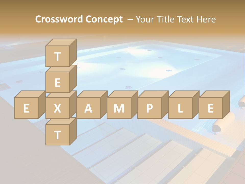 Illuminated Pool Poolside PowerPoint Template