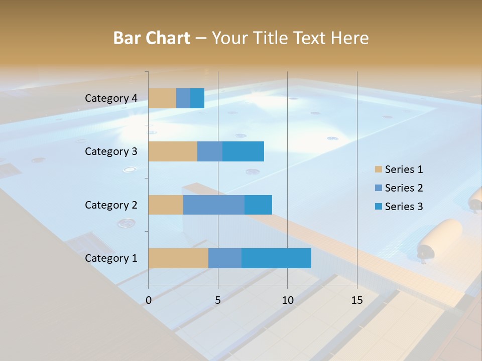 Illuminated Pool Poolside PowerPoint Template