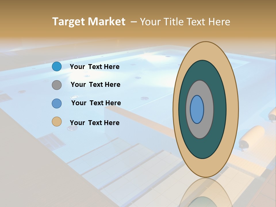 Illuminated Pool Poolside PowerPoint Template