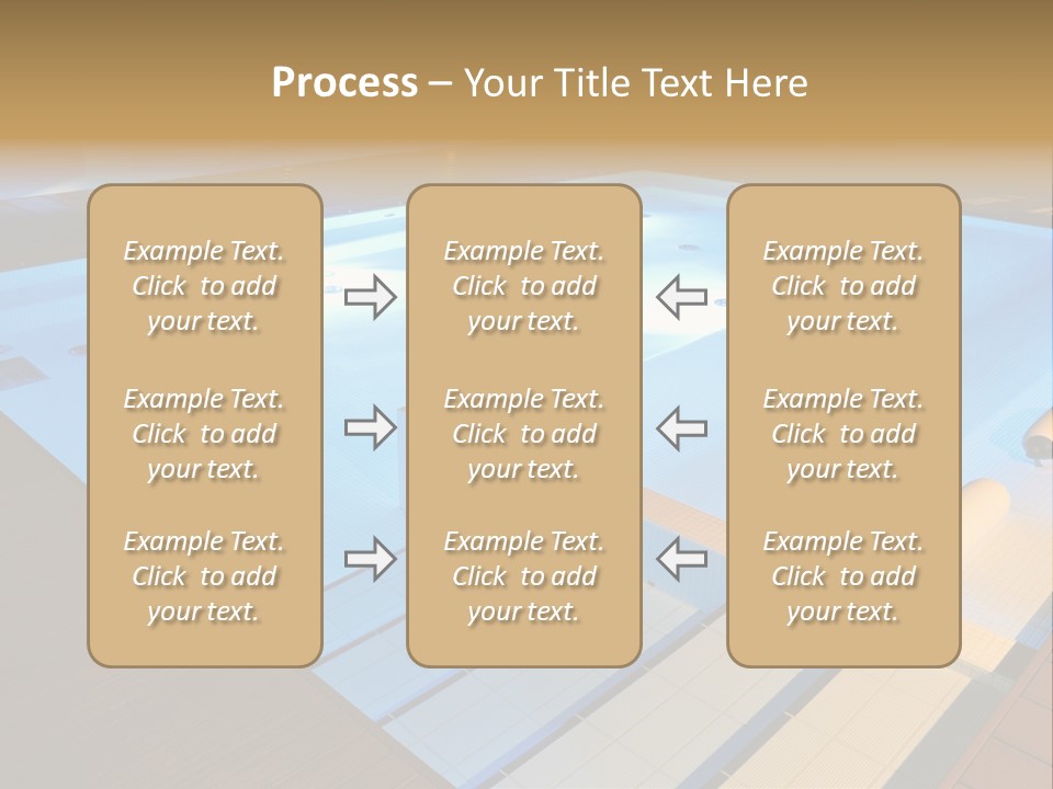 Illuminated Pool Poolside PowerPoint Template