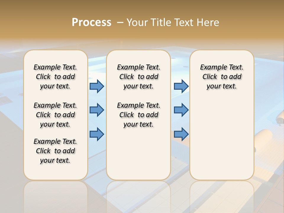 Illuminated Pool Poolside PowerPoint Template