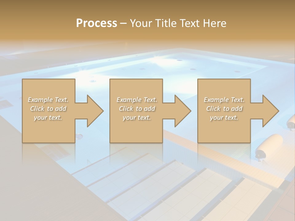 Illuminated Pool Poolside PowerPoint Template