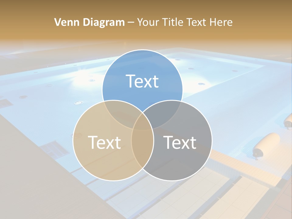 Illuminated Pool Poolside PowerPoint Template