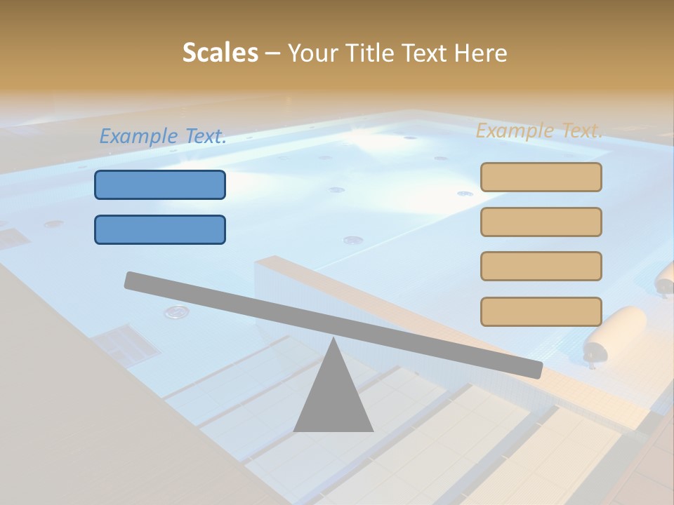 Illuminated Pool Poolside PowerPoint Template