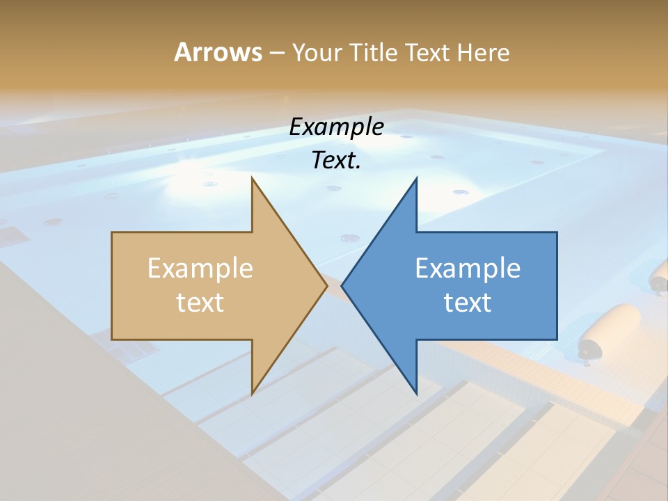 Illuminated Pool Poolside PowerPoint Template