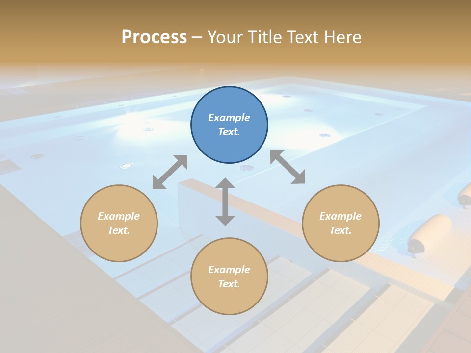 Illuminated Pool Poolside PowerPoint Template