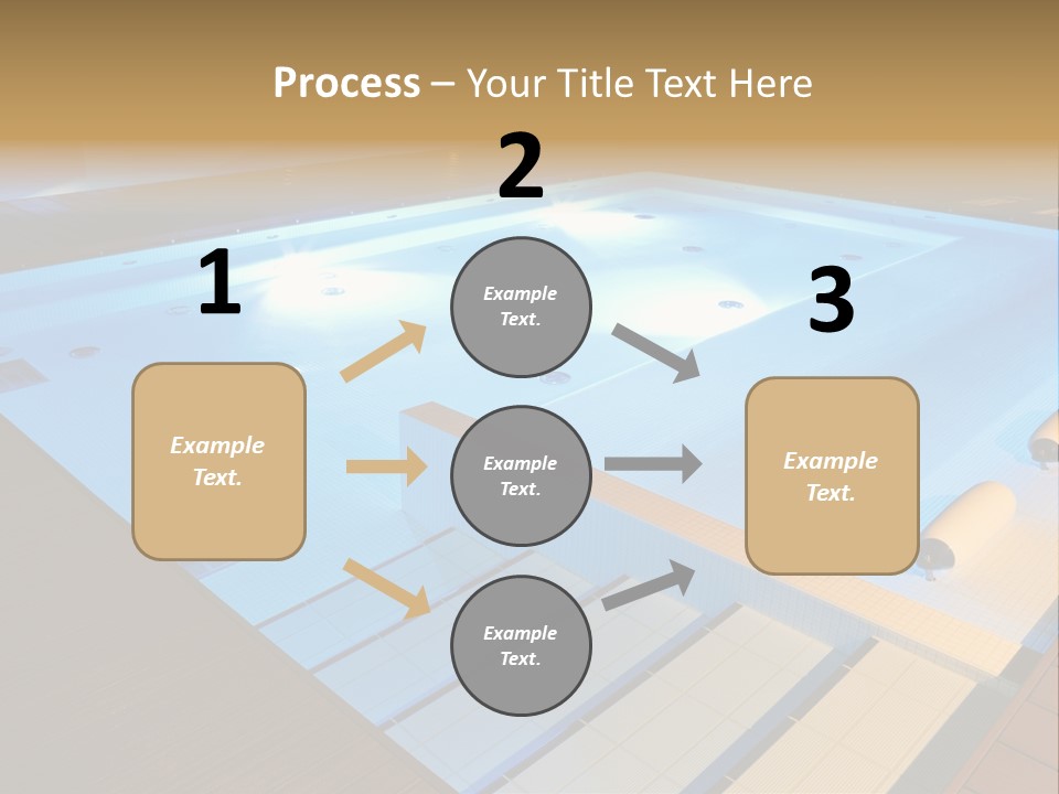 Illuminated Pool Poolside PowerPoint Template